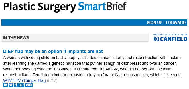 Plastic Surgery SmartBrief - In The News
